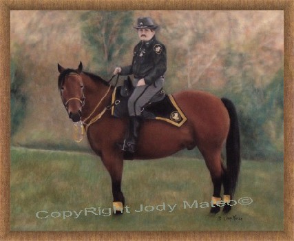 Ohio Deputy Sheriff with Police Horse Gus - Copyright - Jody Mateo 